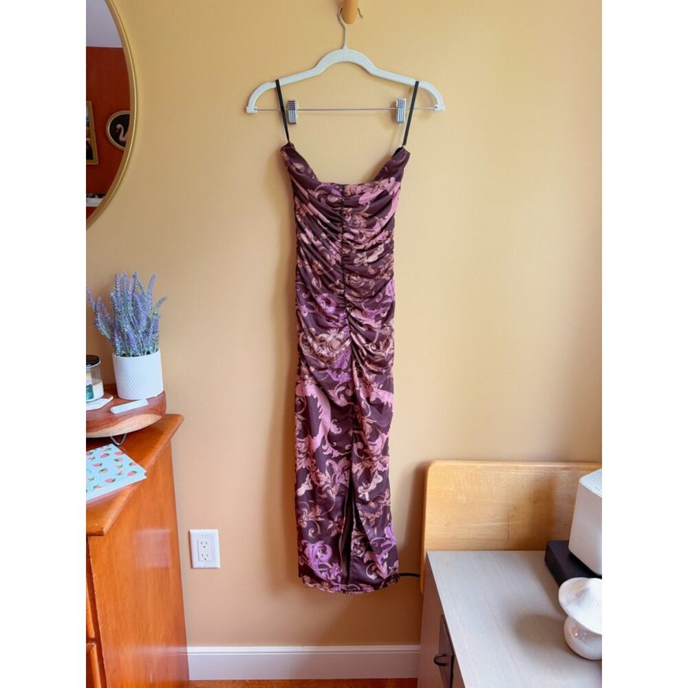 Windsor Angelic Beauty Strapless Mesh Midi Dress Baroque Size L - Picture 6 of 7